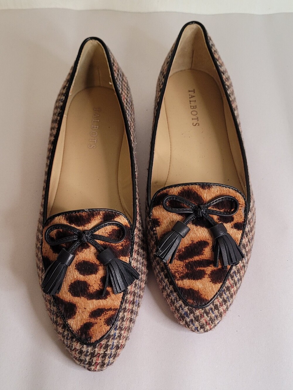 Talbots Houndstooth Tassel Driving Loafers - Picture 3 of 10
